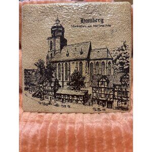 Vintage Homberg Wall Tile With Marketplatz mit Marienkirche Scene church Germany